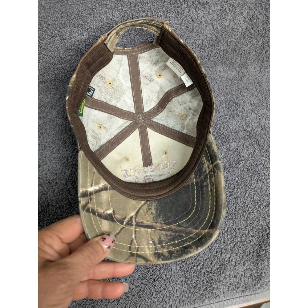 Cabelas Est 61 Outfitter Camo Youth Hat Purple Embroidery Adjustable 7472